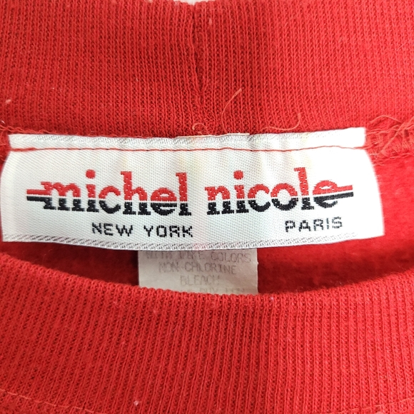 MICHEL NICOLE Vintage Women's Fleece Lined Christmas Sweatshirt Size 18 - Picture 2 of 14